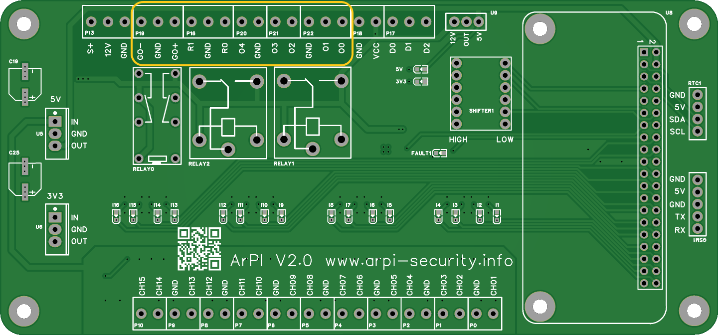 Output terminals